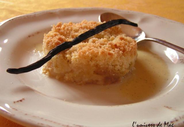 Crumble aux pommes et à la cannelle