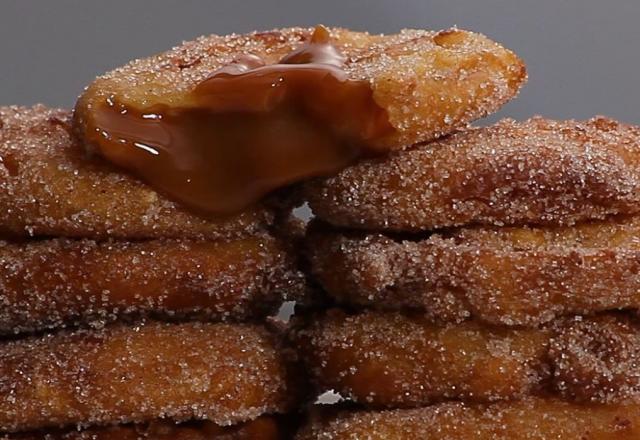 Beignets aux pommes cœur caramel