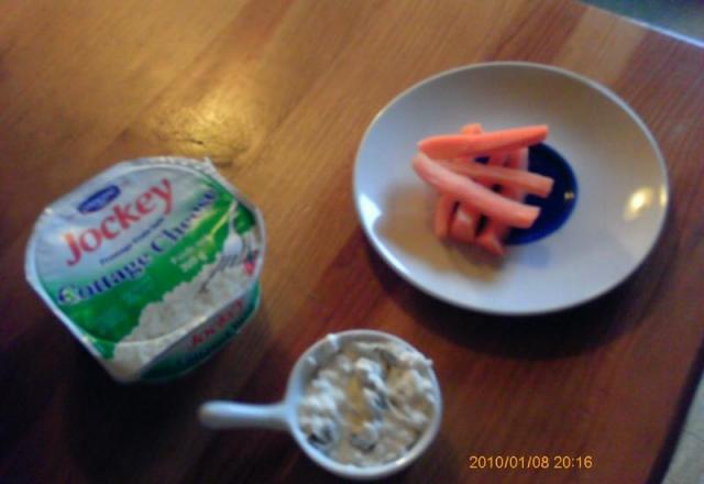 Dips de légumes avec sa crème au cottage cheese