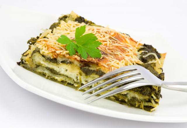 Lasagnes aux épinards et deux saumons au fromage à la crème Elle & Vire