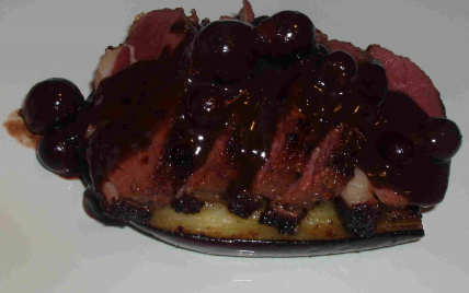 Magret de canard au raisin