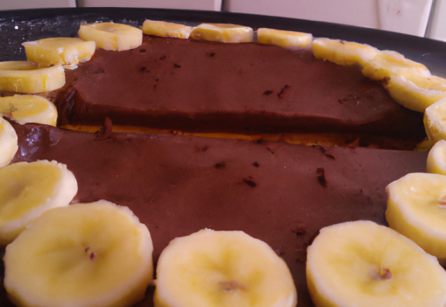 Tarte mousseuse et douce : chocolat et banane