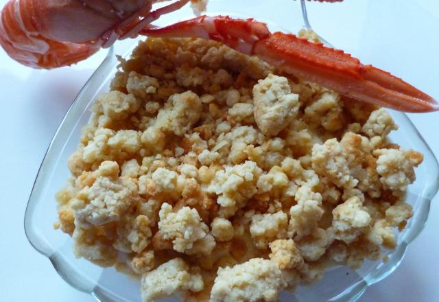 Crumble de fruits de mer, Lichette en sabayon