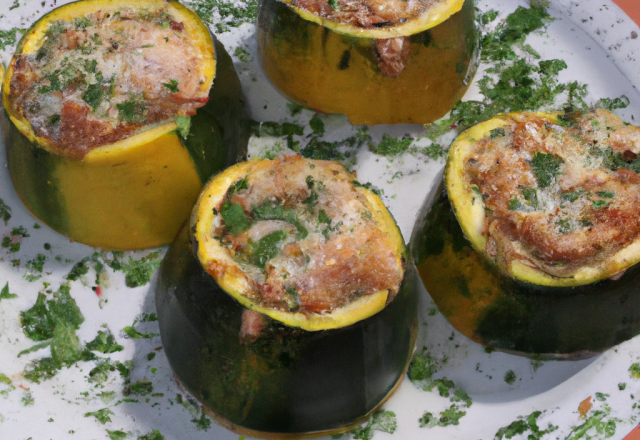 Courgettes farcies au fromage