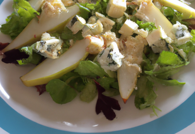 Salade de poire au roquefort