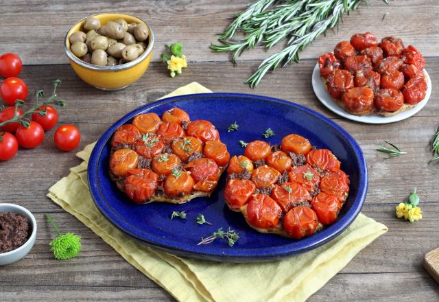 Tatin de tomates cerises à la tapenade