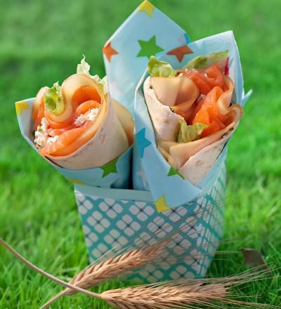 Le wrap truite fumée, FOL EPI et fromage blanc au citron