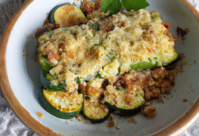 Crumble courgettes chèvre