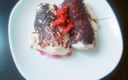 Tiramisu blanc et rouge