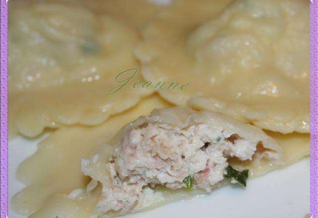 Raviolis au jambon et ricotta