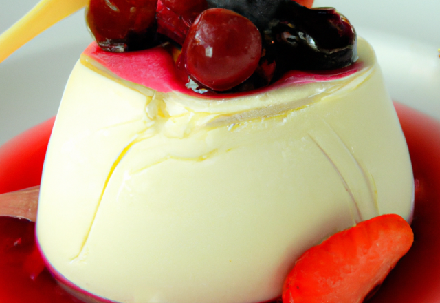 Bavarois au fromage blanc et aux fruits rouges