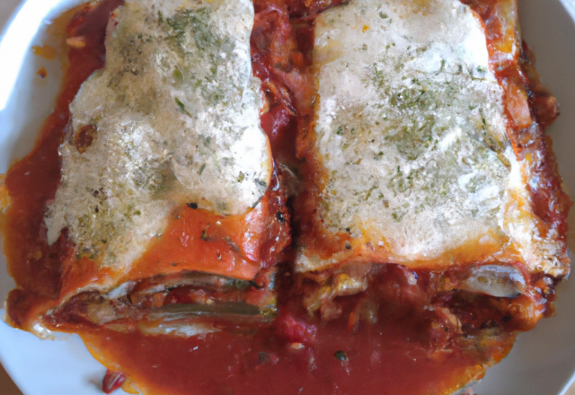 Lasagnes aux multi tomates confites et au chèvre