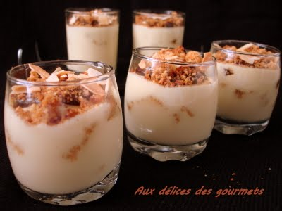 Verrines d'amandes aux pain épices