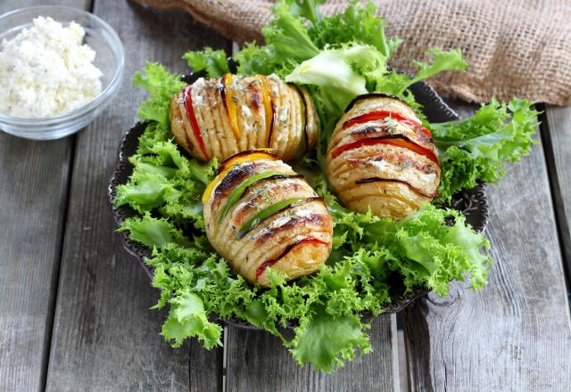 Pommes de terre à la suédoise aux poivrons et fromage frais