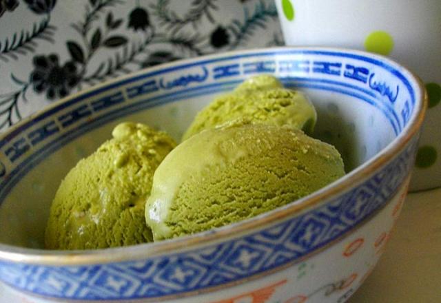 Glace vanille matcha