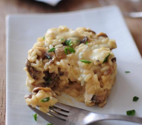 Risotto Champignons et Bresse Bleu