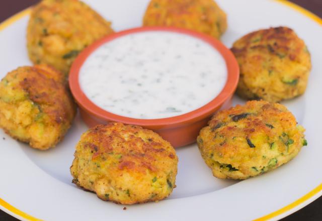 Boulettes courgettes poulet et sa sauce blanche