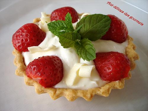 Tarte au chocolat blanc et fraises rapide