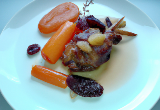 Fricassée de lapin aux fruits secs et canelle