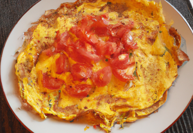 Omelette à la tomate maison