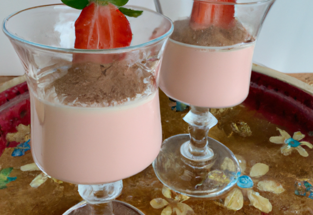 Mousses fraises/chocolat blanc