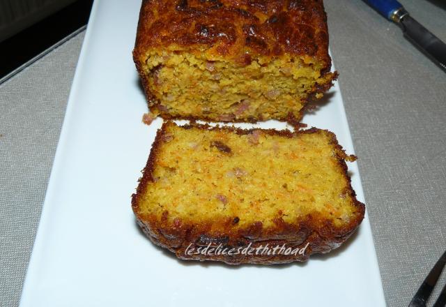 Cake aux carottes et lardons express