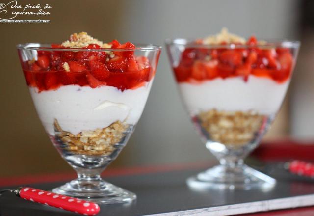 Trifle à la fraise et au fromage blanc