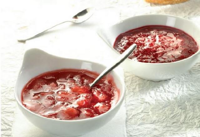 Confiture de framboises au four