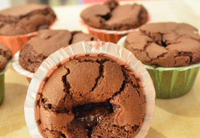 Fondant au chocolat et caramel