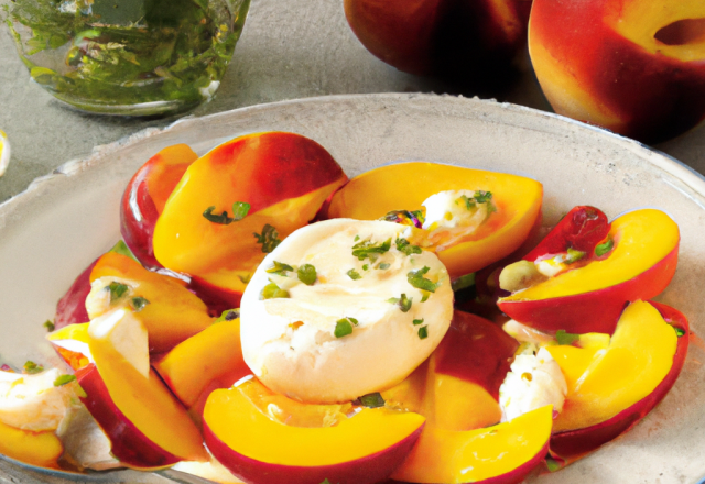 Mozzarella aux nectarines