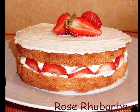 Victoria sponge cake aux fraises Label Rouge