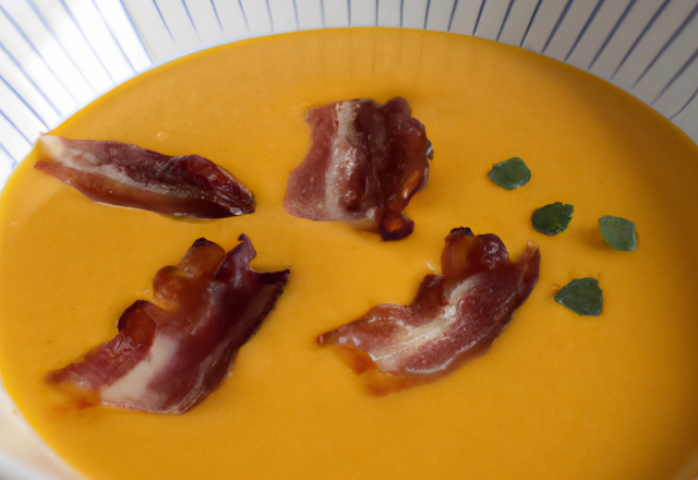 Velouté de potiron au bacon