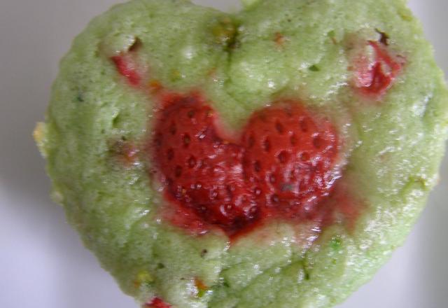 Financier fraise-pistache