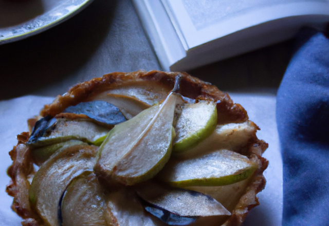 Tartelette poire et bleu