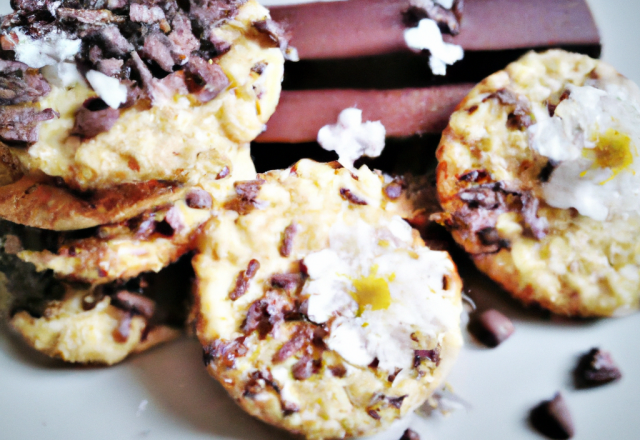 Biscuits chocolat blanc et flocons d'avoine