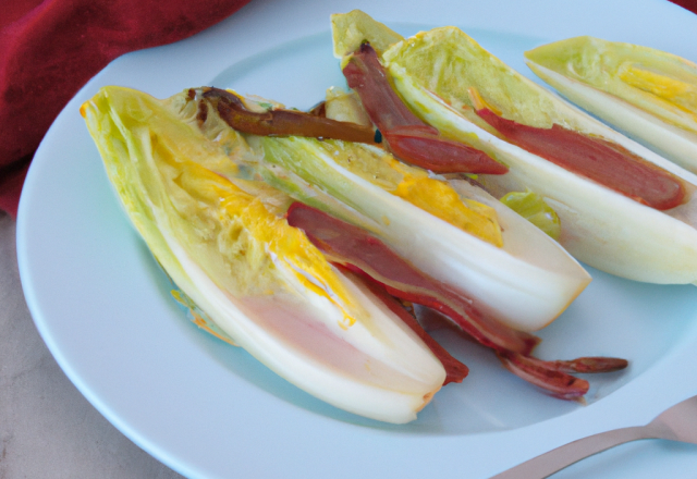 Endives aux lardons sans façon