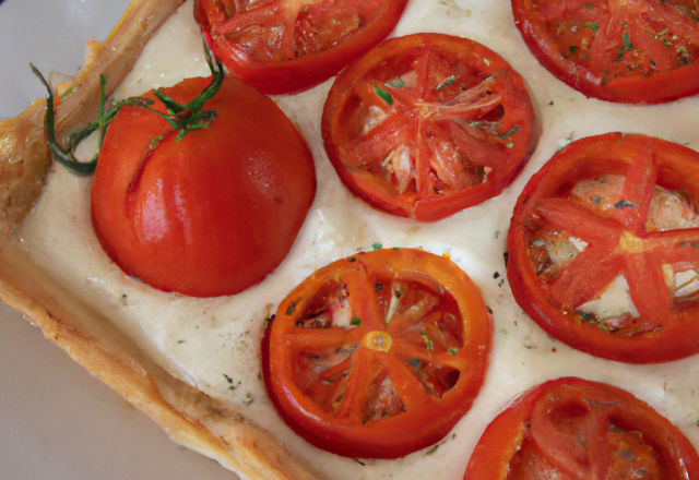 Tarte à la tomate et au fromage frais