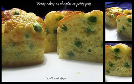 Petits cakes au cheddar et aux petits pois