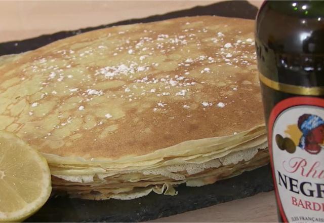 Pâte à crêpes au rhum