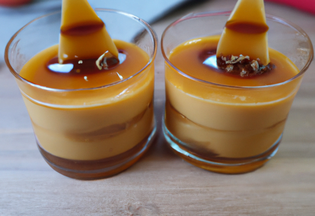 Verrine de poires, caramel au beurre salé et spéculoos