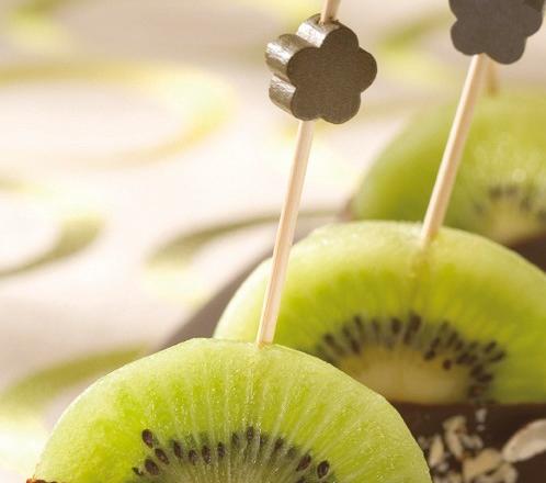 Sucettes de kiwi de l'adour au chocolat IGP