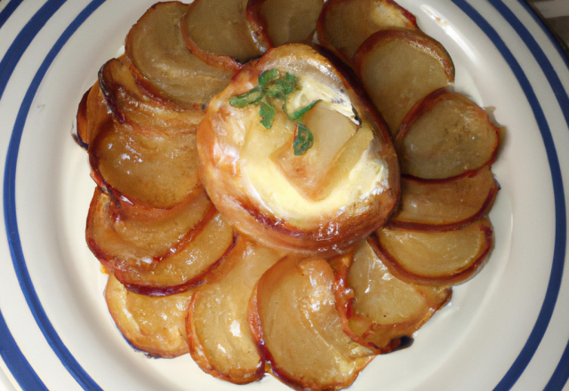 Tatin de pommes de terre au brie de Meaux