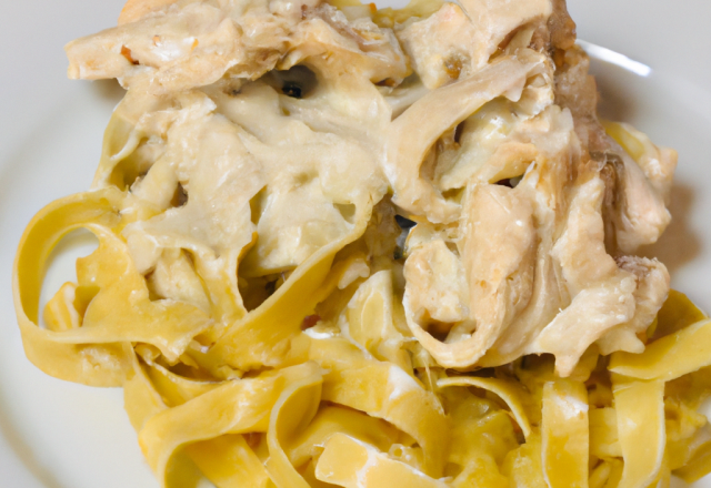 Tagliatelles au poulet et à la crème