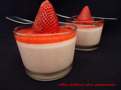 Douceur de panna cotta tout fraise