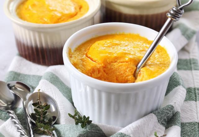 Flan de carottes et céleri aux noisettes