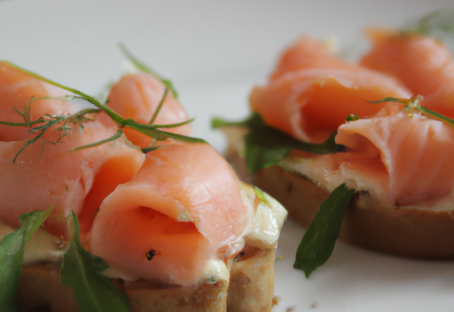 Tartines au saumon fumé