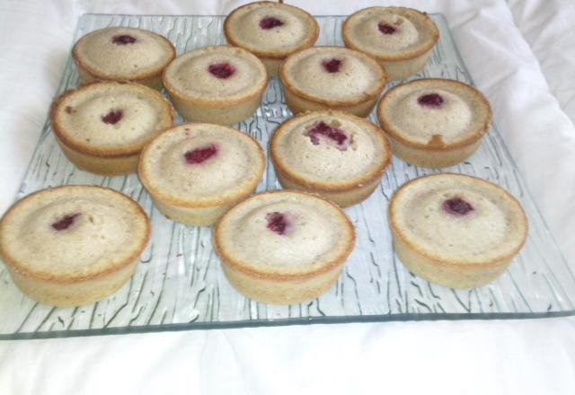 Financiers framboises et noisettes