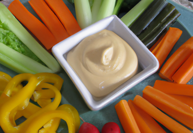 Crudités de légumes de l'île avec leur aïoli de curry