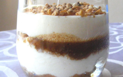 Tiramisu aux noisettes et au caramel "pointe de sel"