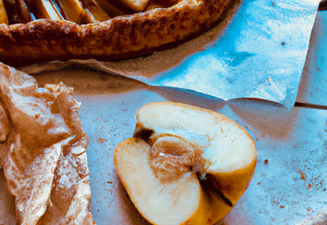 Tarte aux pommes et bigarreaux